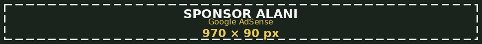 Sponsor Alanı - Google AdSense 970x90