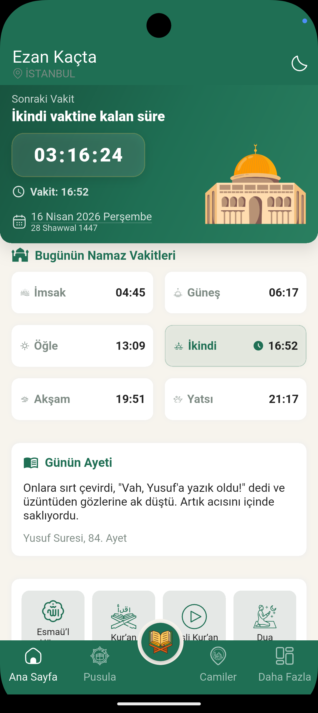 Ezan Kaçta